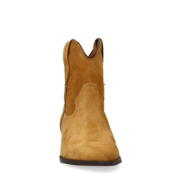 Taupe suède western enkellaarsjes