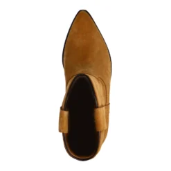 Taupe suède western enkellaarsjes