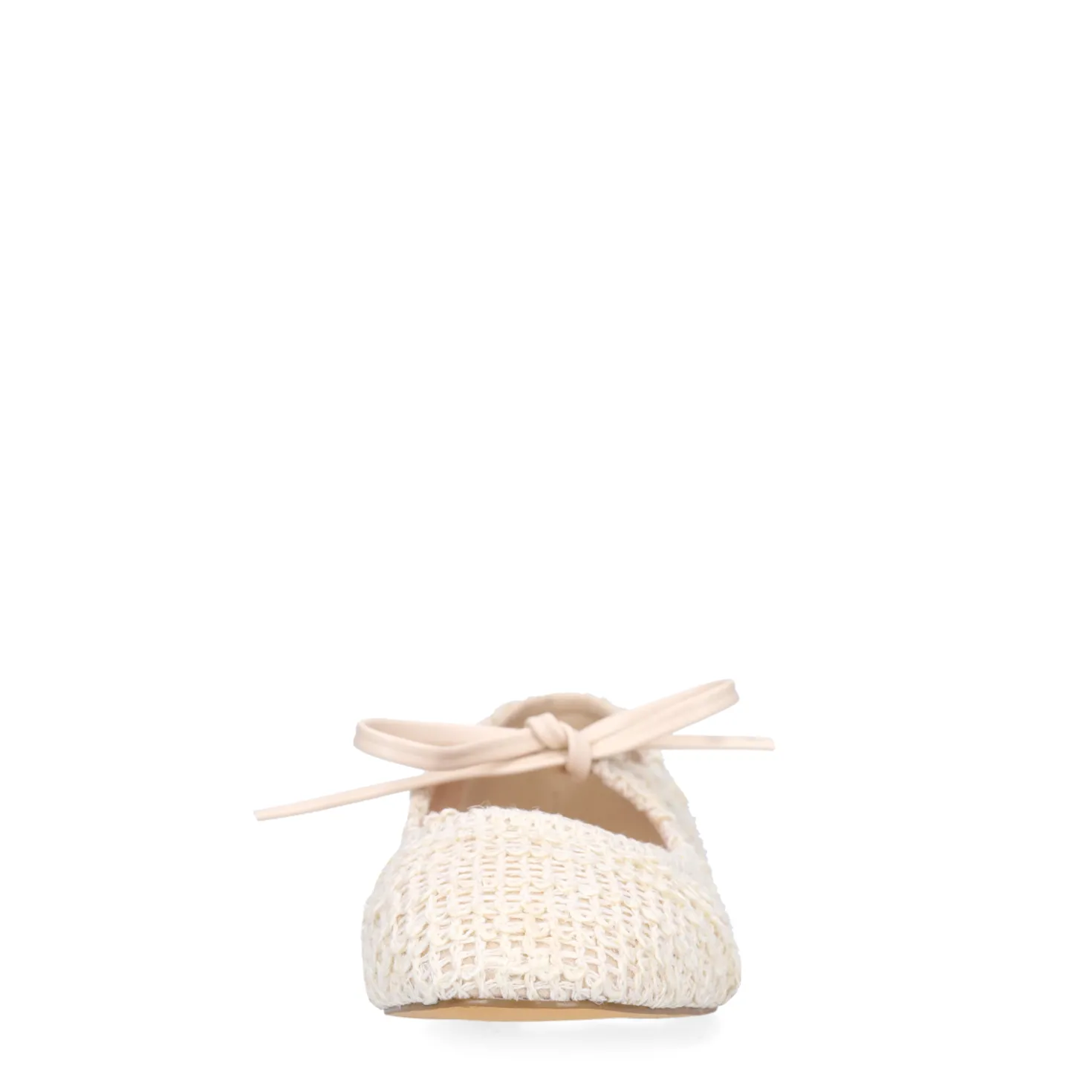 Witte gevlochten ballerina's