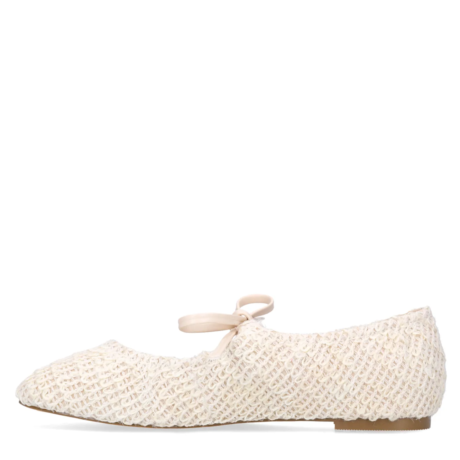 Witte gevlochten ballerina's
