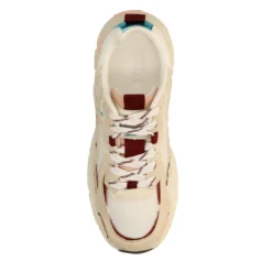 Witte sneakers met multicolor details