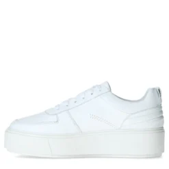 Witte sneakers met plateauzool
