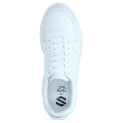 Witte sneakers met plateauzool