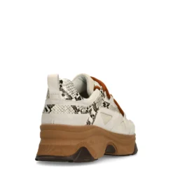 Witte sneakers met snake details