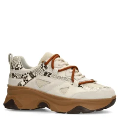 Witte sneakers met snake details