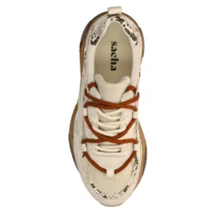 Witte sneakers met snake details