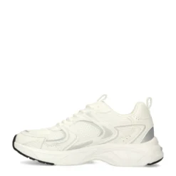 Witte sneakers met zilverkleurige details