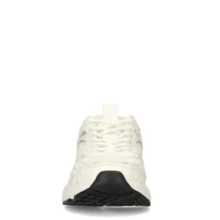Witte sneakers met zilverkleurige details