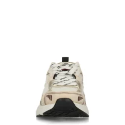 Witte sneakers met zwarte details