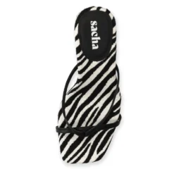 Zebra print muiltjes met hak