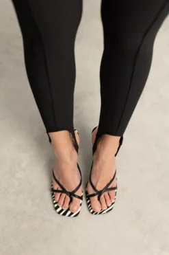 Zebra print muiltjes met hak