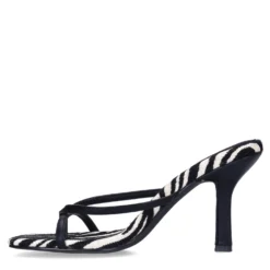 Zebra print muiltjes met hak