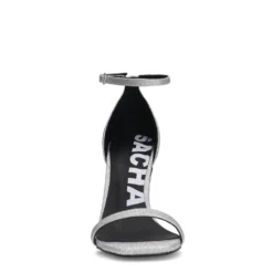 zilveren hak sandalen met gillter