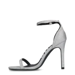 zilveren hak sandalen met gillter