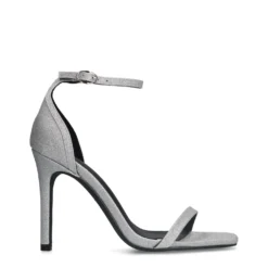 zilveren hak sandalen met gillter