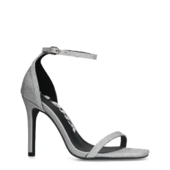 zilveren hak sandalen met gillter