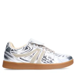 Zilveren metallic sneakers