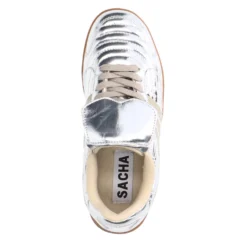 Zilveren metallic sneakers