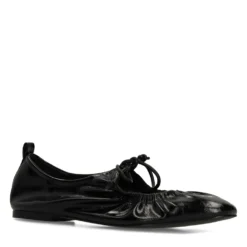 Zwarte ballerina's met veters