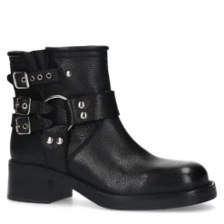 Zwarte biker enkelboots
