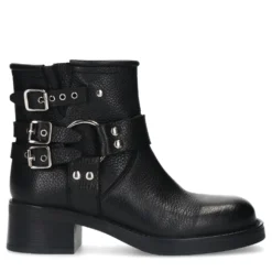 Zwarte biker enkelboots