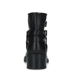 Zwarte biker enkelboots