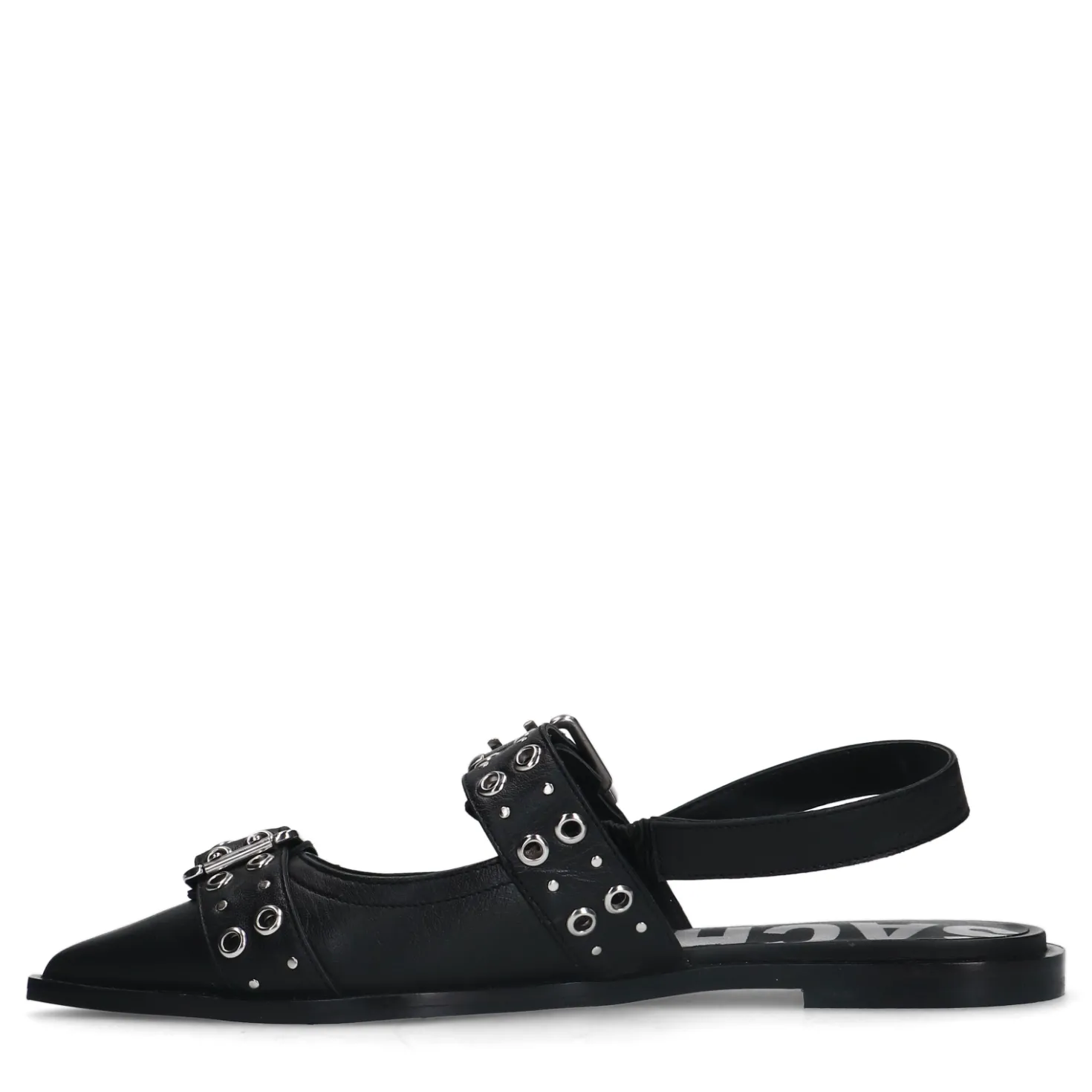 Zwarte buckle slingbacks