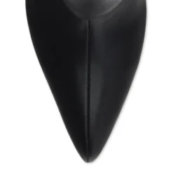 Zwarte flap enkellaarsjes met hak