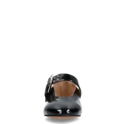 Zwarte lak buckle ballerina's