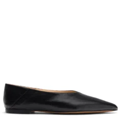 Zwarte leren ballerina's