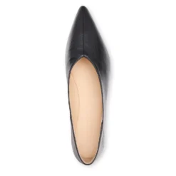 Zwarte leren ballerina's