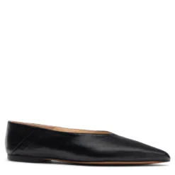 Zwarte leren ballerina's