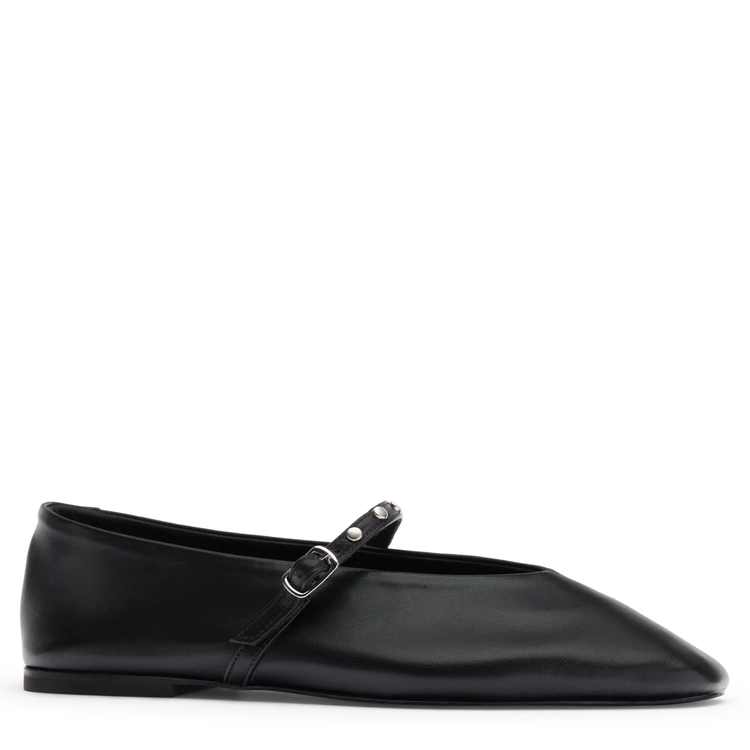 Zwarte leren ballerina's