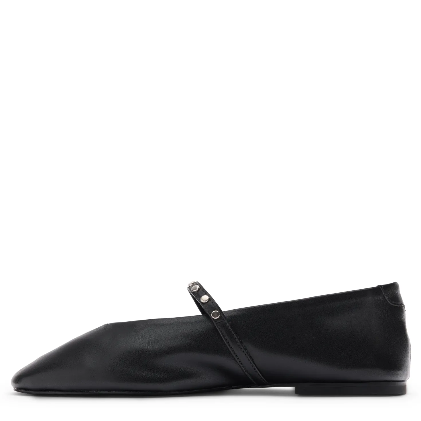 Zwarte leren ballerina's