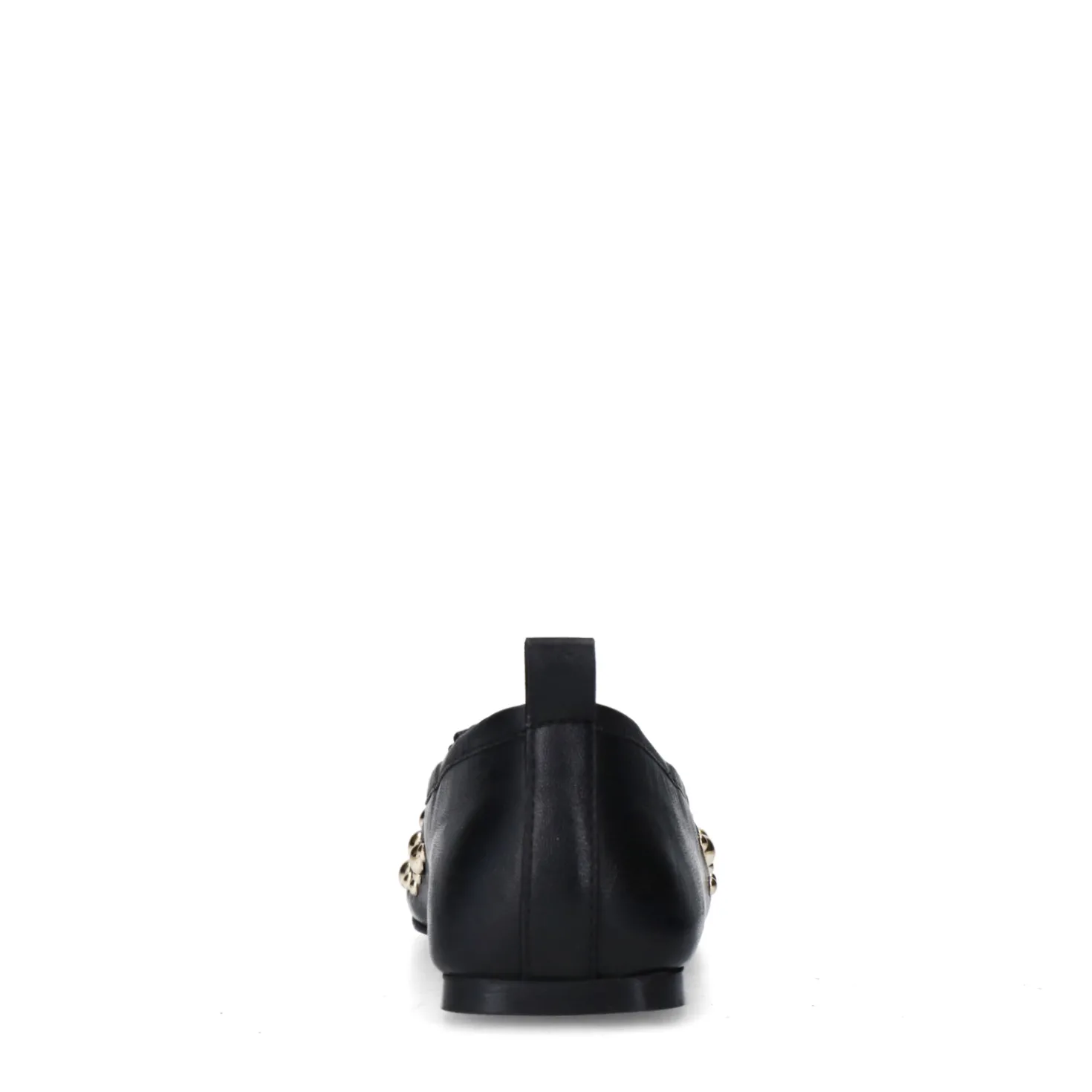 Zwarte leren ballerina's met studs