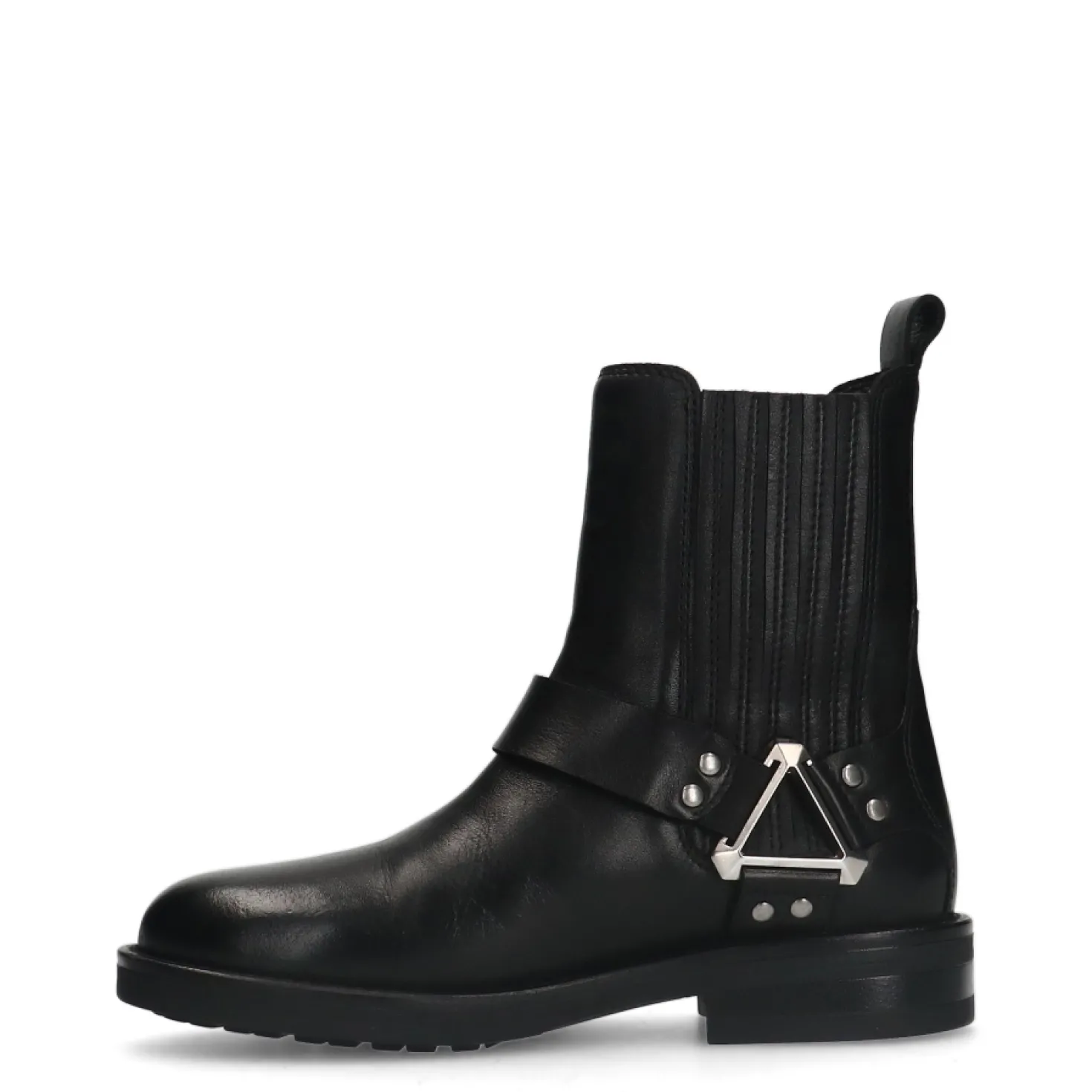 Zwarte leren biker boots