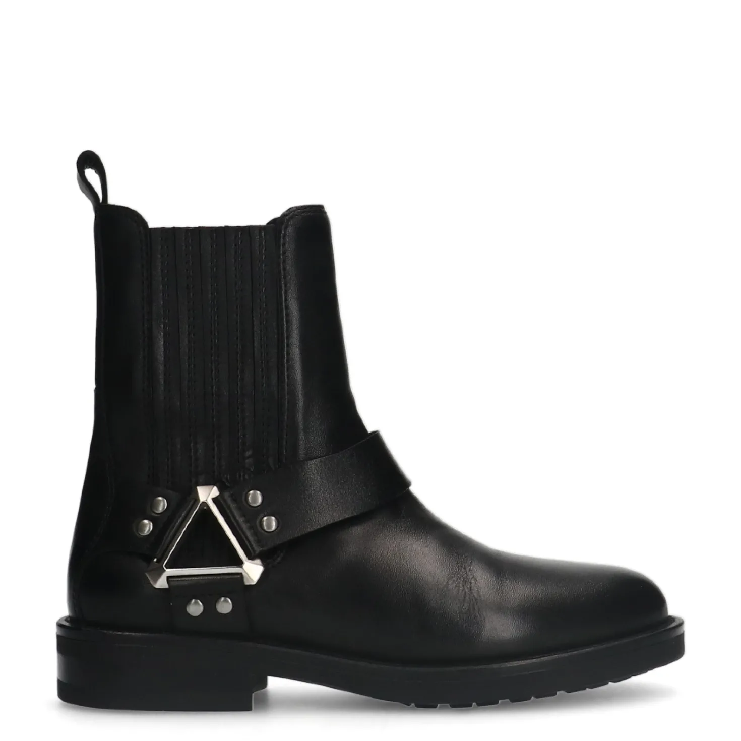 Zwarte leren biker boots