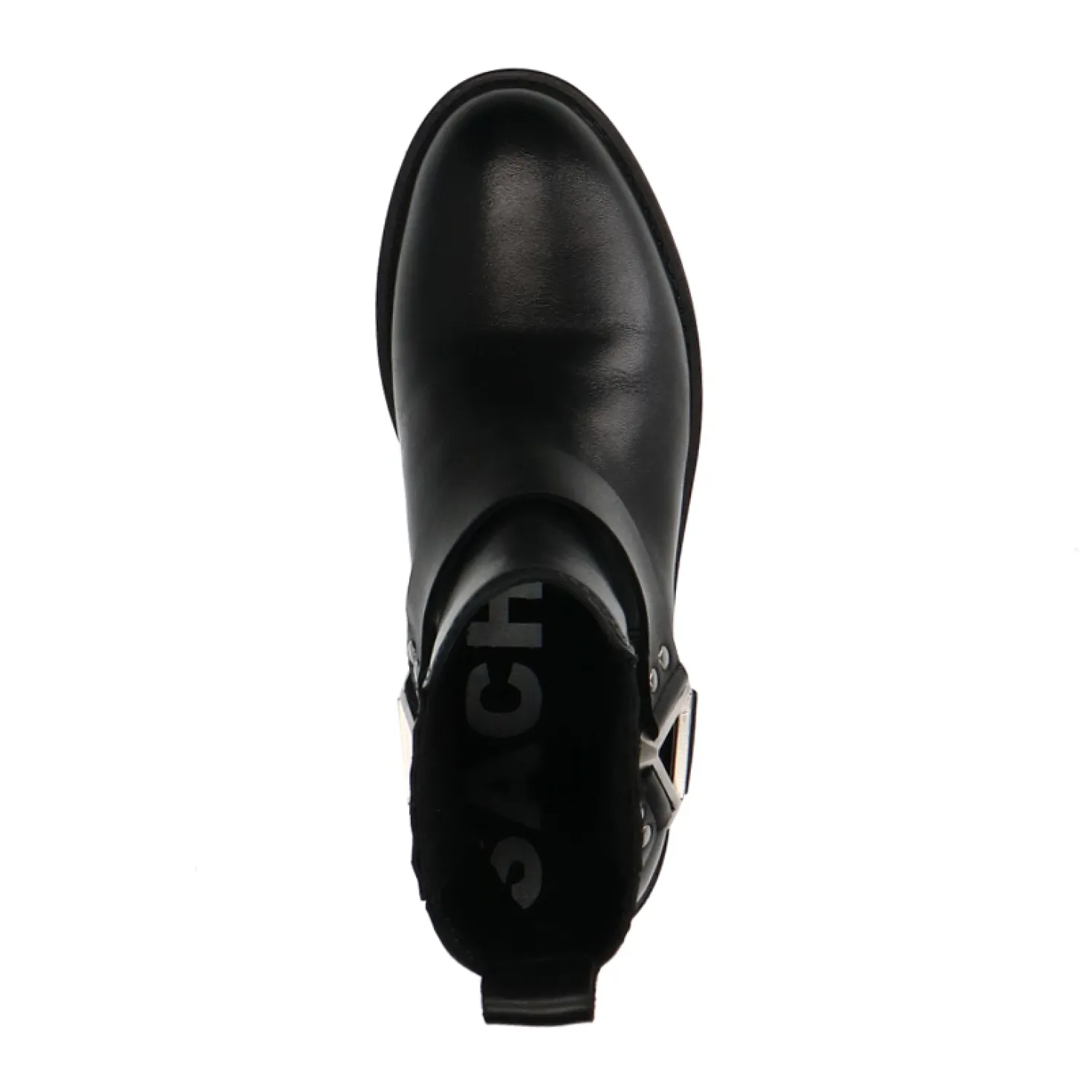 Zwarte leren biker boots