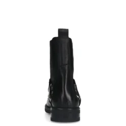 Zwarte leren biker boots