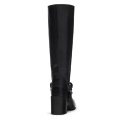 Zwarte leren biker boots