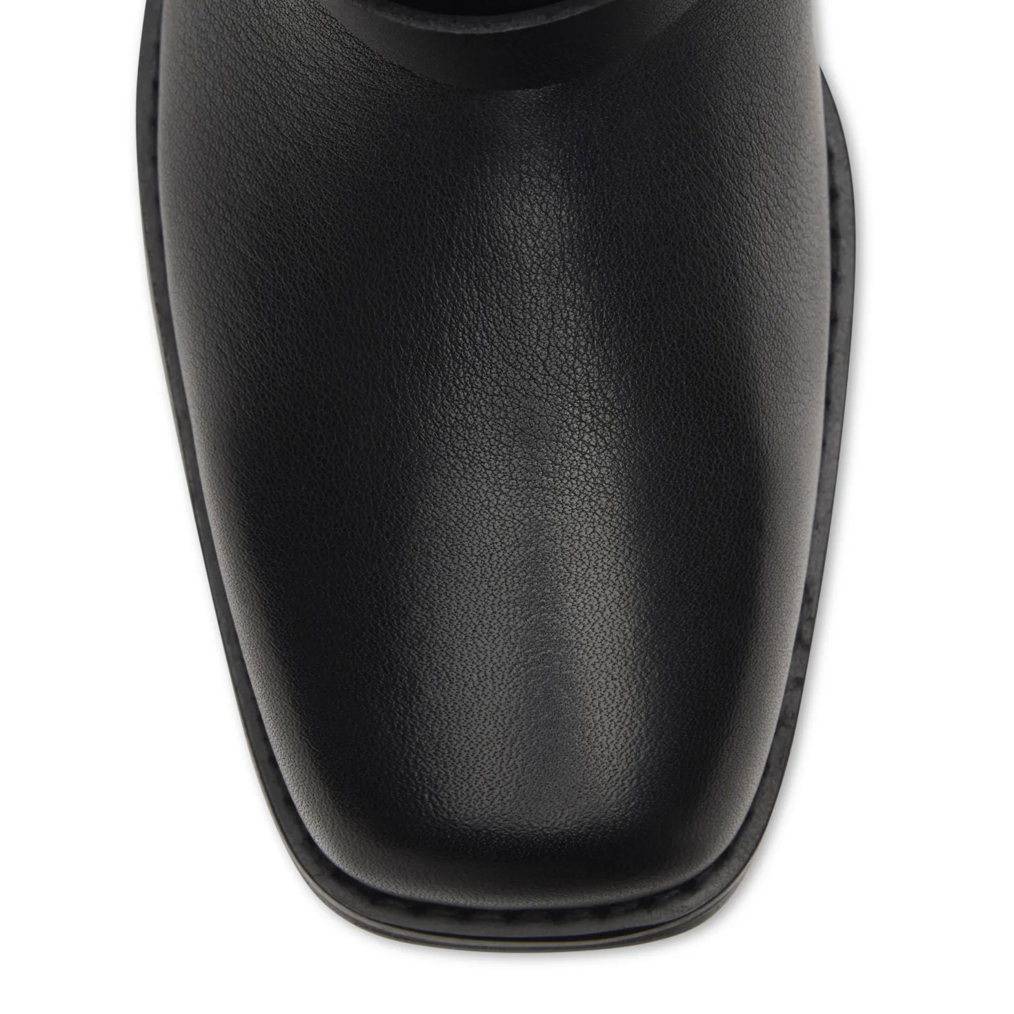 Zwarte leren biker boots met flap