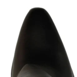 Zwarte leren biker boots met flap