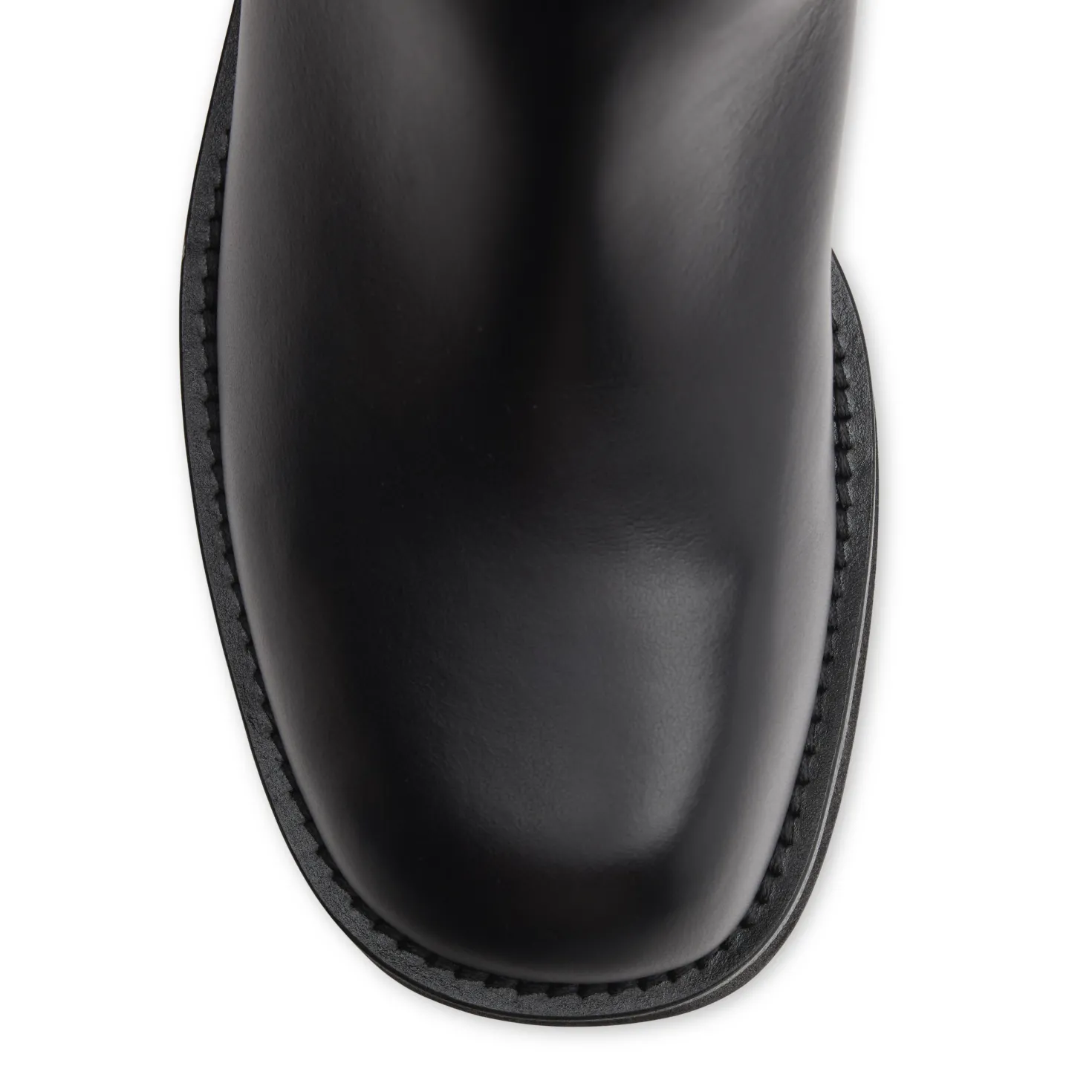 Zwarte leren buckle biker boots