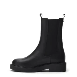 Zwarte leren chelsea boots