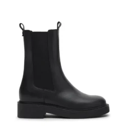 Zwarte leren chelsea boots