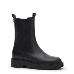 Zwarte leren chelsea boots