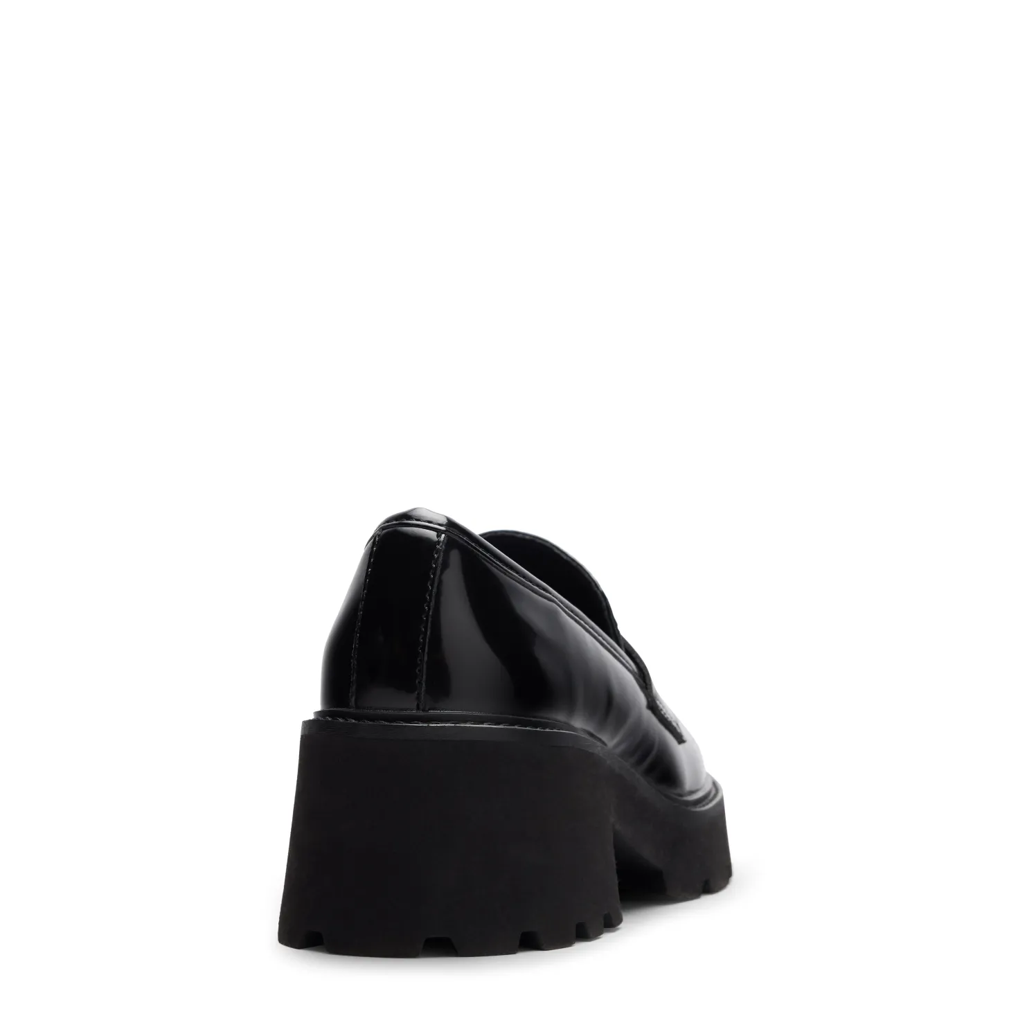 Zwarte leren chunky loafers