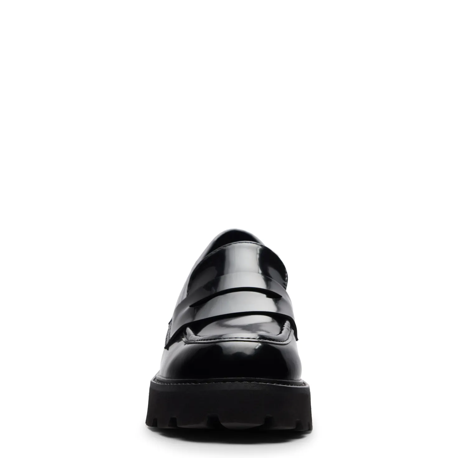 Zwarte leren chunky loafers