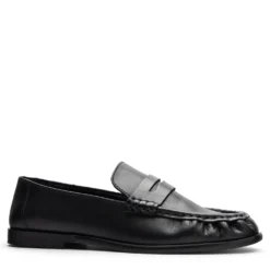Zwarte leren loafers