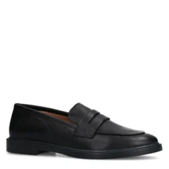 Zwarte leren penny loafers